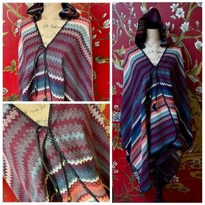 Women’s “Marc New York” Hooded Sweater Poncho Blanket Wrap | #V6